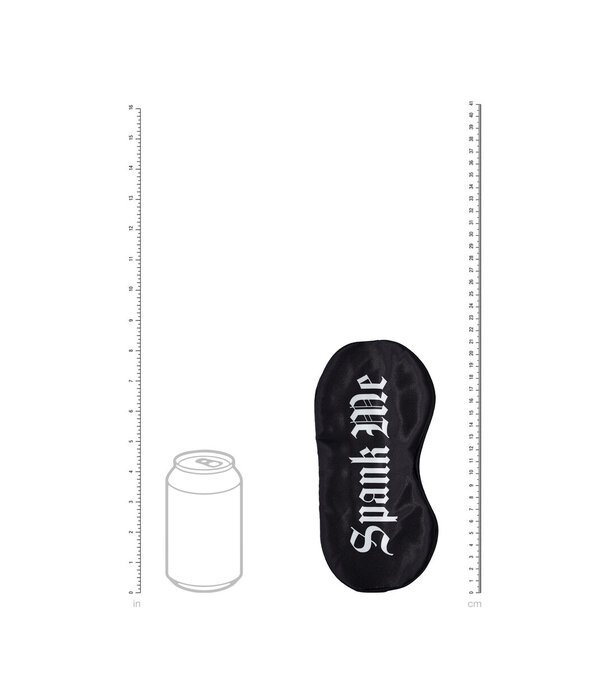 Ouch! by Shots Spank Me - Gedrukte Satijnen Masker - Zwart