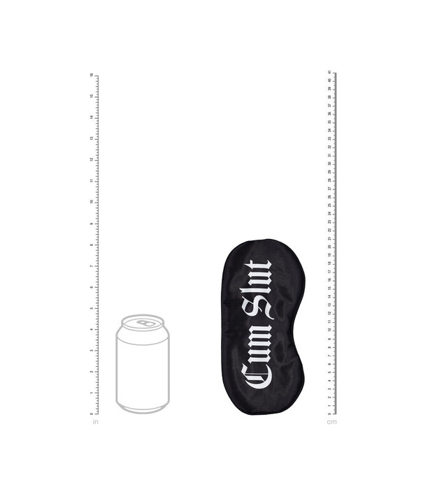 Ouch! by Shots Cum Slut - Gedrukt Satijnen Masker - Zwart