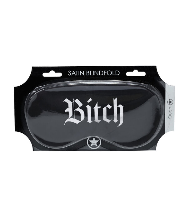 Ouch! by Shots Bitch - Gedrukte Satijnen Masker - Zwart
