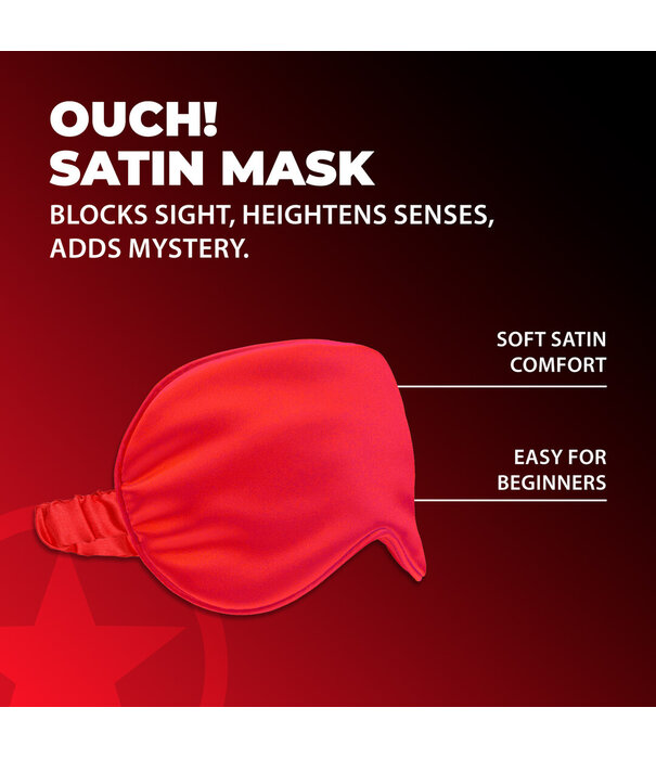 Ouch! by Shots Satin Mask - Rood