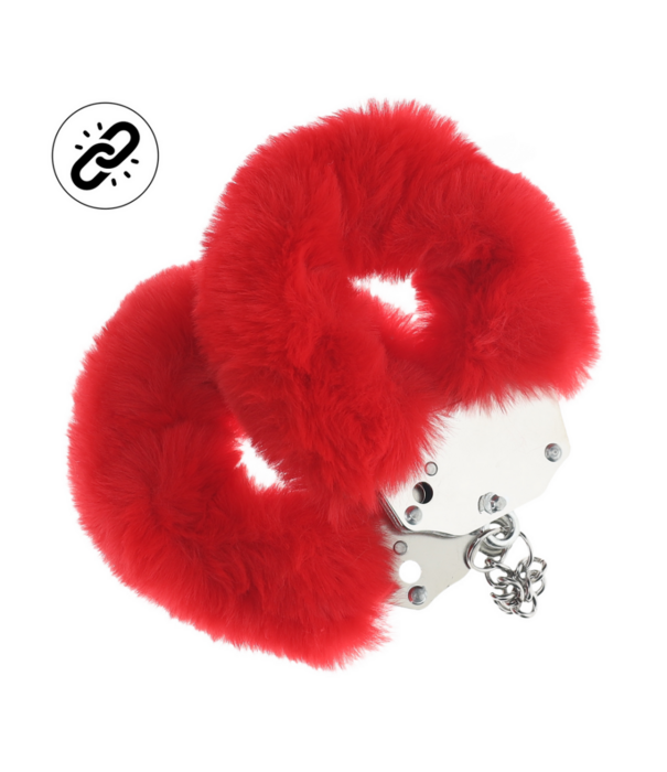 Ouch! by Shots Zware Fluffy Handboeien - Rood
