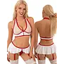 Cottelli Costumes 2-delige verpleegster set met haltertop en jarretelrokje CC-2471400