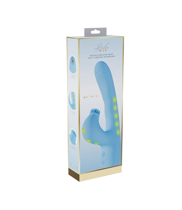 VIVE by Shots Andria - G-Spot Vibrerende en Tik Clit Stimulator met LED - Blauw