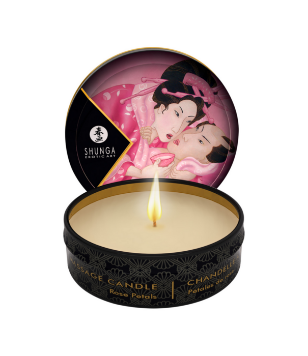 Shunga Mini Massage Kaars - Rozen - 1 oz / 30 ml