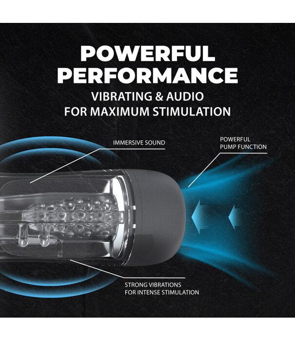 Pumped by Shots SonicPull - Zuig- en Vibratie Masturbator Pomp - Multimedia Verbeterd - Gun Metal