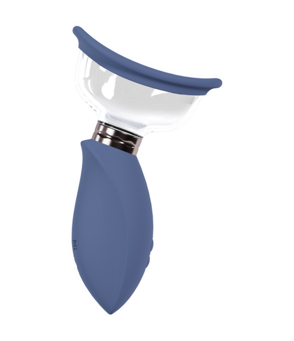 Pumped by Shots Opwindend - Oplaadbare Vulva- en Borstpomp - Blauw