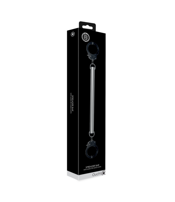 Ouch! by Shots Spreader Bar met Hand- of Enkelboeien - Zilver