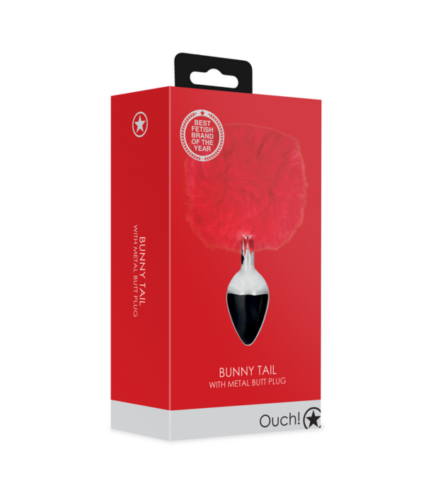 Ouch! by Shots Konijnenstaart met metalen buttplug