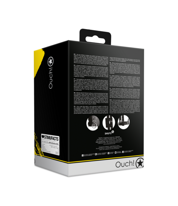 Ouch! by Shots Riem met Vibrator Houder - Zwart