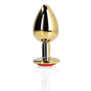 Hartje Gem Buttplug - Medium - Goud/Ruby Rood