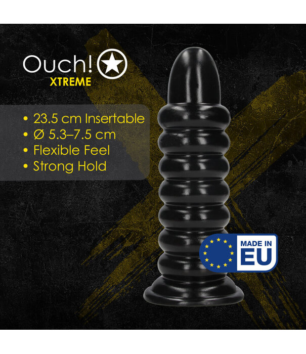 Ouch! by Shots Spiral Force - Anal Plug - 990 gr / 23,5 cm - Black