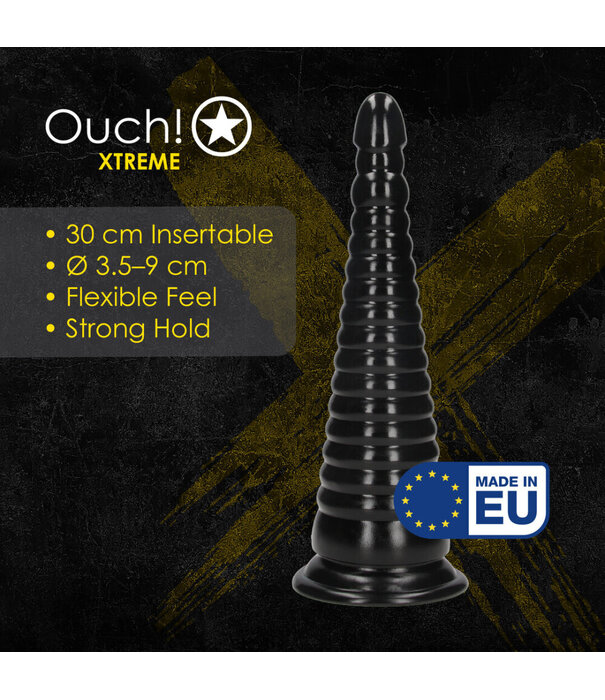 Ouch! by Shots Twisted Vortex - Anal Plug - 1008 gr / 30 cm - Black