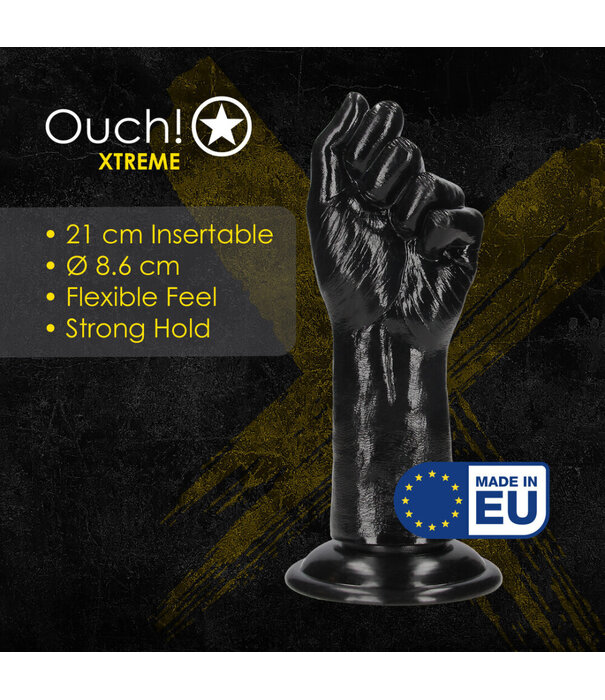 Ouch! by Shots Fist of Pleasure - Fist Dildo - 569 gr / 21 cm - Black