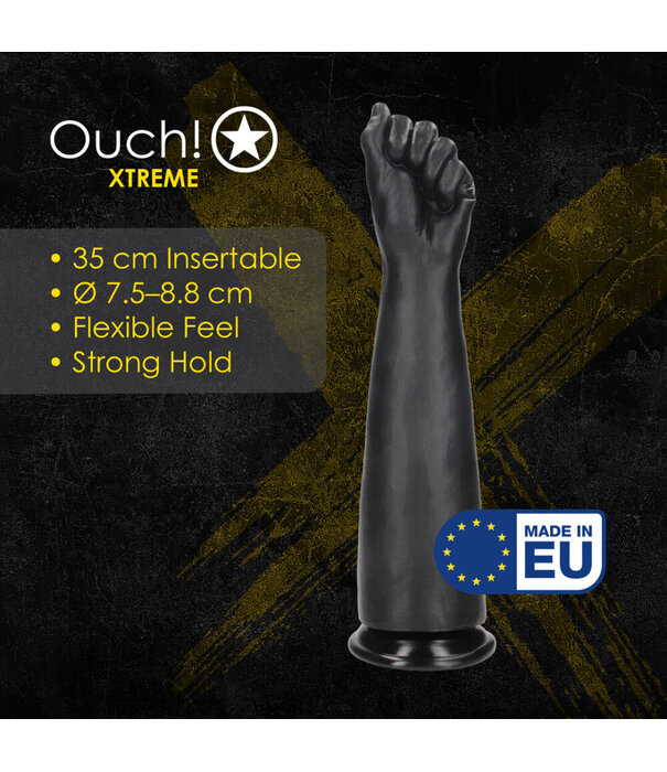 Ouch! by Shots Fist of Pleasure XL - Fist Dildo - 1336 gr / 35 cm - Black