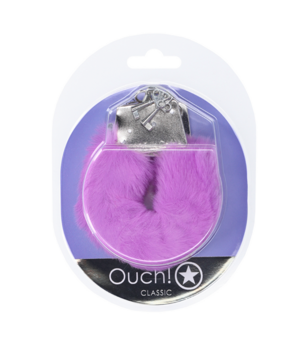Ouch! by Shots Classic Fluffy Handboeien - Paars