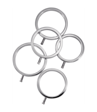 Set van massieve metalen cockringen