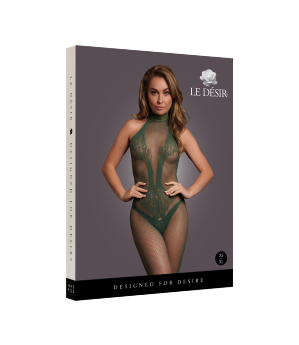 Le Désir by Shots Visnet en Kanten Bodystocking - One Size