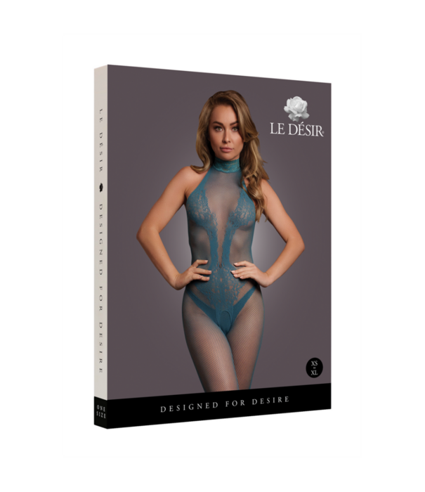 Le Désir by Shots Visnet en Kant Bodystocking - Één Maat