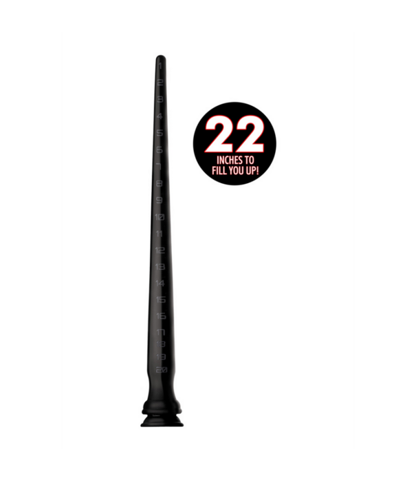 Tapered Siliconen Slang met Structuur - 22 / 56 cm