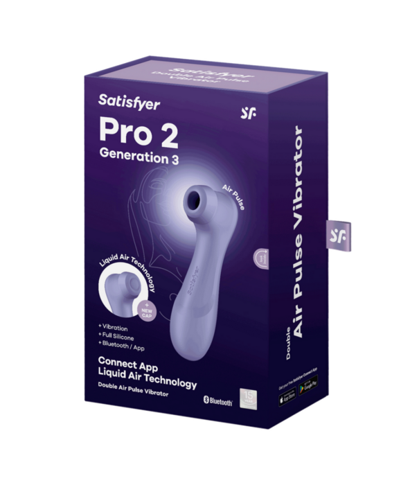 Satisfyer Pro 2 Generatie 3 - Double Air Pulse Vibrator - Liquid Air en Connect App - Lila