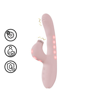 Andria - G-Spot Vibrerende en Tik Clit Stimulator met LED - Roze