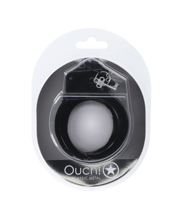 Ouch! by Shots Classic metalen handboeien - Zwart