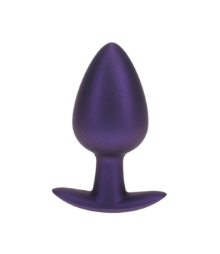 Zachte Siliconen Anale Plug - Groot - 3,5 / 8,9 cm - Metallic Paars