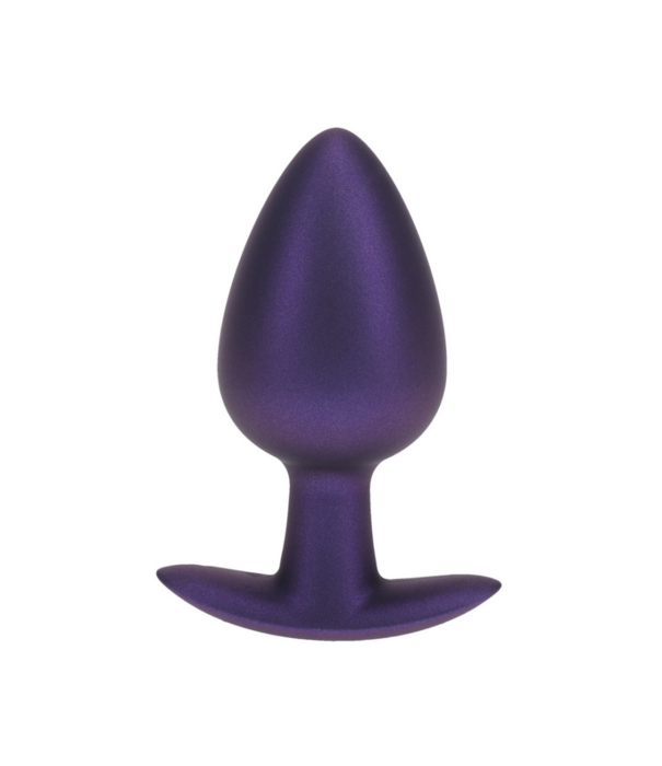 Ouch! by Shots Zachte Siliconen Anale Plug - Groot - 3,5 / 8,9 cm - Metallic Paars