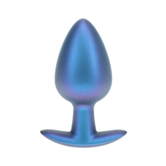 Zachte Siliconen Anale Plug - Groot - 3,5 / 8,9 cm - Metallic Blauw