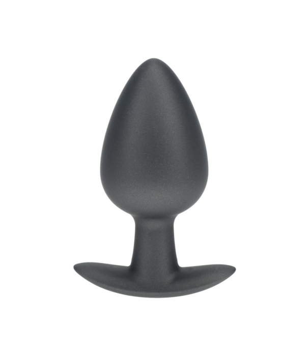 Ouch! by Shots Zachte Siliconen Anale Plug - Groot - 3,5 / 8,9 cm - Gunmetal