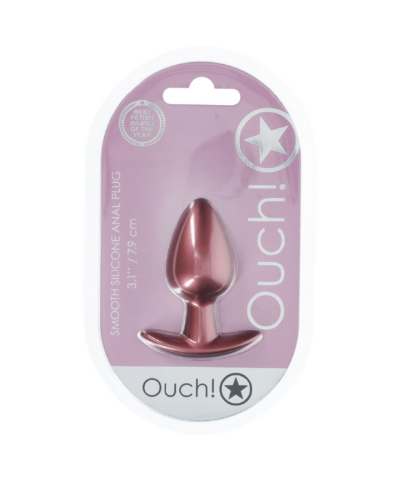Ouch! by Shots Zachte Siliconen Anale Plug - Medium - 3,1 / 7,9 cm - Roségoud