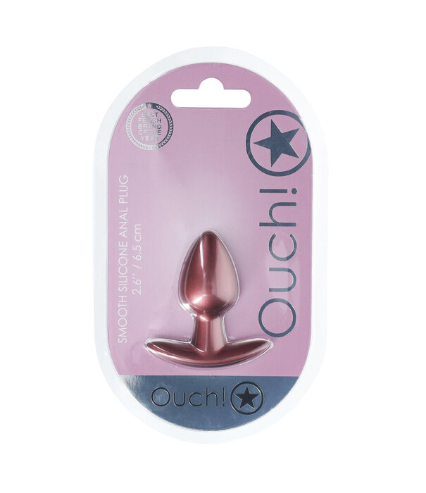 Ouch! by Shots Zachte Silicone Anale Plug - Klein - 2,6 / 6,5 cm - Roségoud