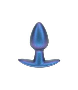Zachte Siliconen Anale Plug - Klein - 2,6 / 6,5 cm - Metallic Blauw