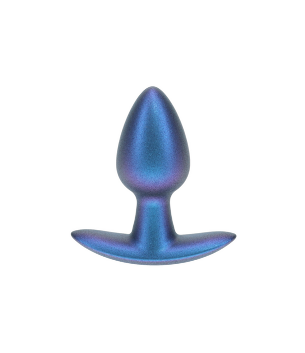 Ouch! by Shots Zachte Siliconen Anale Plug - Klein - 2,6 / 6,5 cm - Metallic Blauw