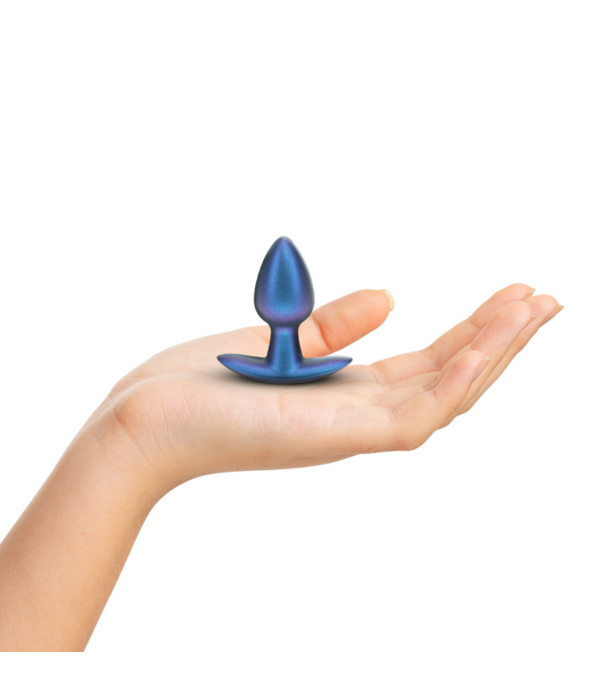 Ouch! by Shots Zachte Siliconen Anale Plug - Klein - 2,6 / 6,5 cm - Metallic Blauw