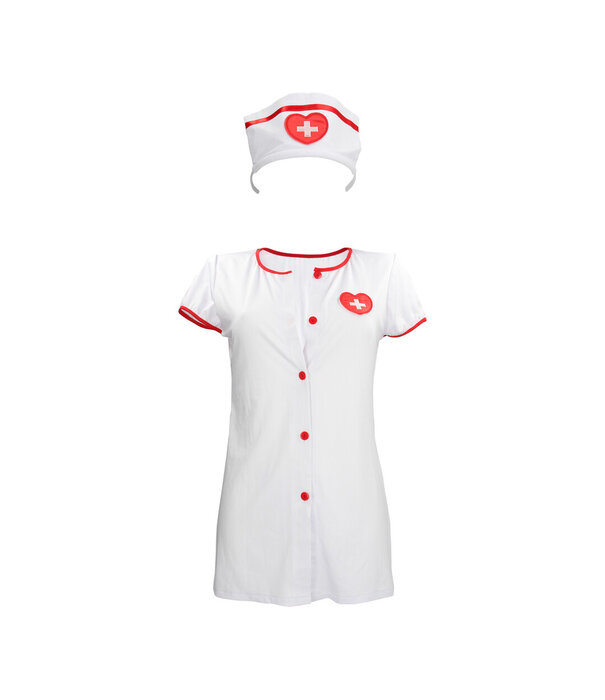 S-Line by Shots Verpleegster Kostuum - S/M - Wit