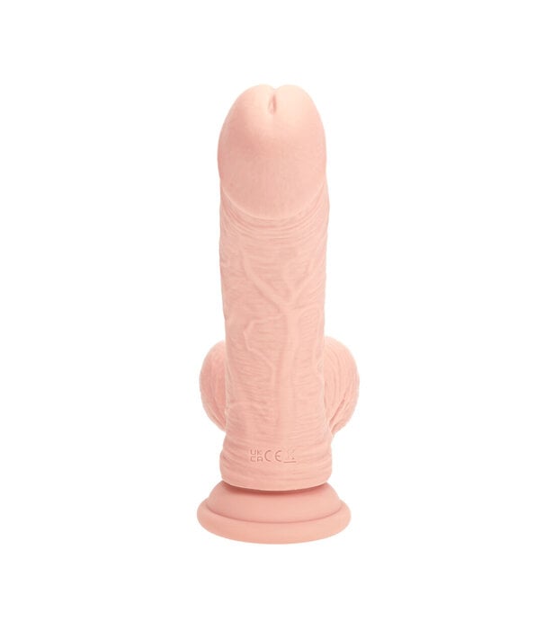 RealRock by Shots Dual Density Rechargeable Liquid Silicone Vibrator - Curved with Weighted Balls - 8 / 20 cm - Flesh