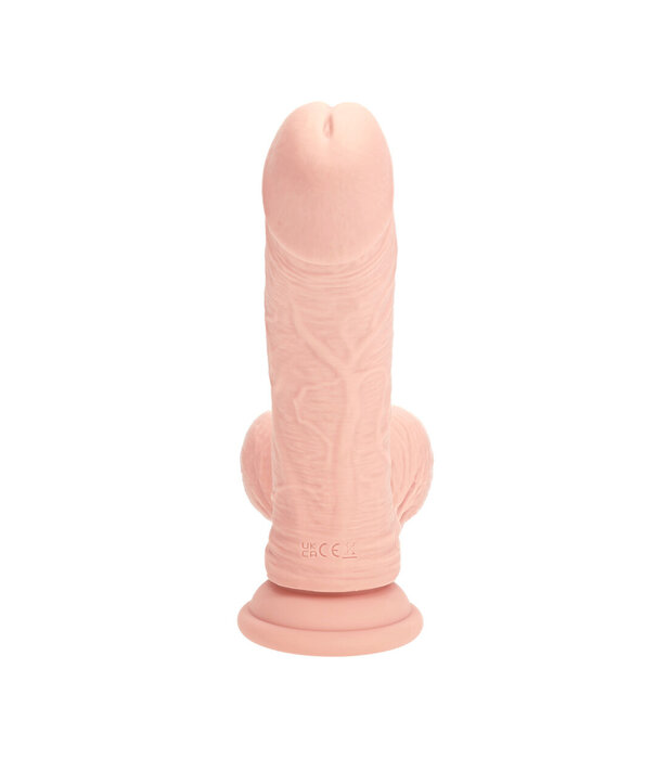 RealRock by Shots Realistic Dual Density Vibrating Silicone Dildo With Weighted Balls - 8 / 20 cm - Flesh