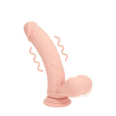 Realistic Dual Density Vibrating Silicone Dildo With Weighted Balls - 6 / 15 cm - Flesh