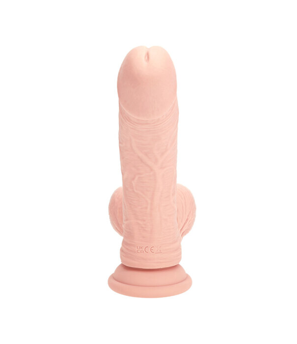 RealRock by Shots Realistic Dual Density Vibrating Silicone Dildo With Weighted Balls - 6 / 15 cm - Flesh