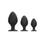 Gedraaid Butt Plug Set - Zwart