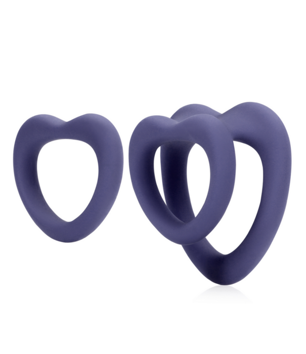 Loveline by Shots Hart Cockring Set - Violet Storm
