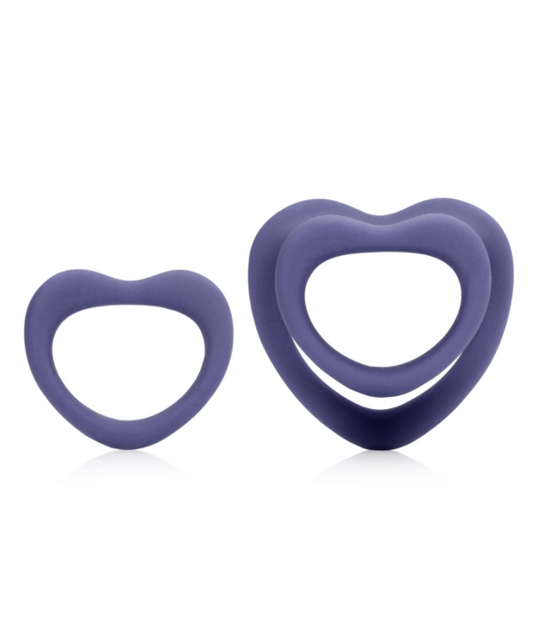 Loveline by Shots Hart Cockring Set - Violet Storm