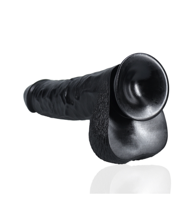 RealRock by Shots Extra Large Straight met Ballen 13 / 33 cm - Zwart