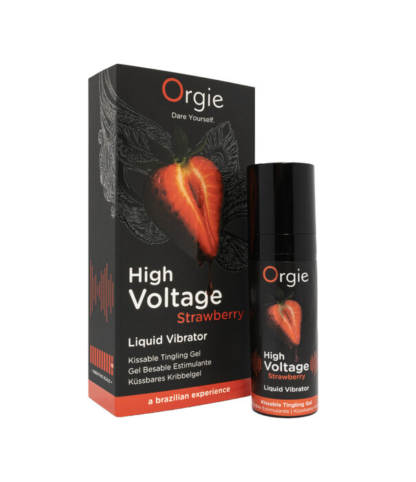 Orgie High Voltage - Vloeibare Vibrator - Aardbei - 0,5 fl oz / 15 ml