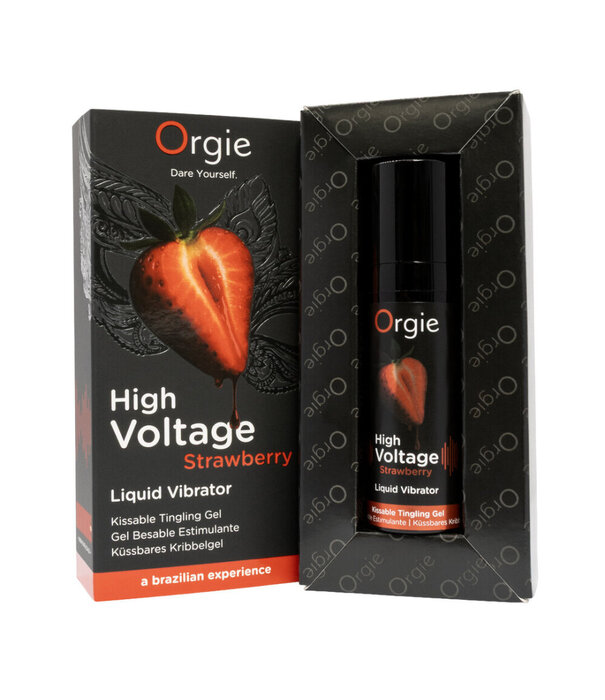 Orgie High Voltage - Vloeibare Vibrator - Aardbei - 0,5 fl oz / 15 ml