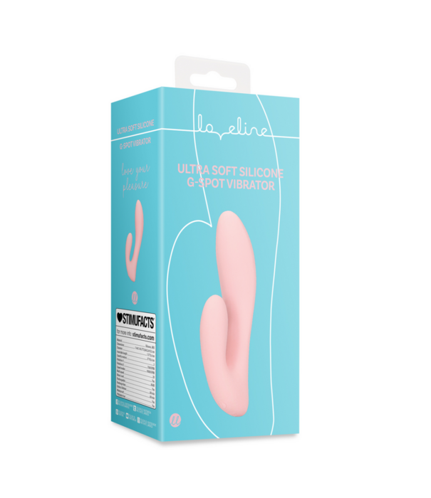Loveline by Shots Ultra Soft Silicone G-Spot Vibrator - Cherry Chiffon