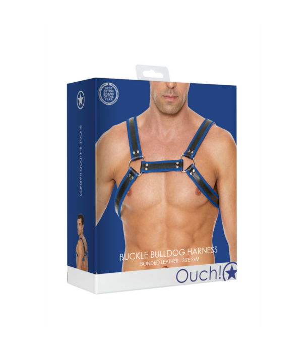 Ouch! by Shots Leren Bulldog Harnas met Gespen - S/M