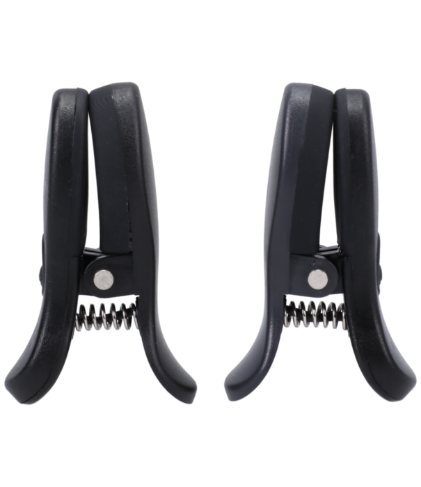 Doc Johnson Vibro Grippers - Vibrerende Tepelklemmen met Koffer - Zwart