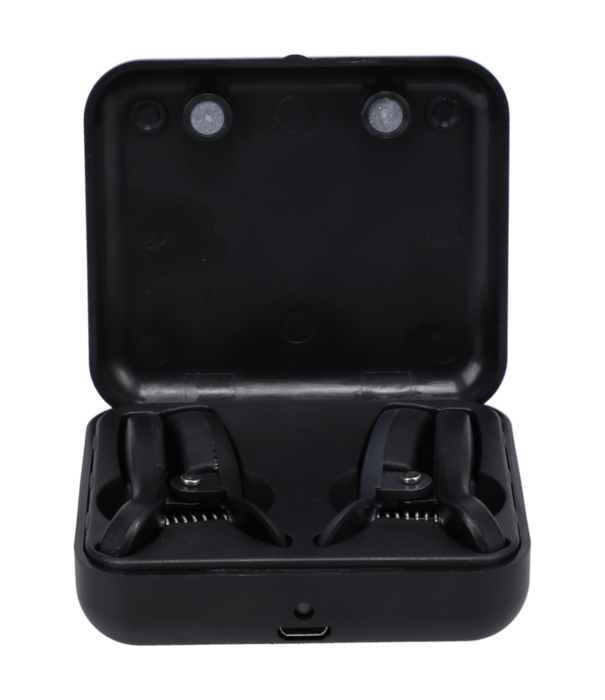 Doc Johnson Vibro Grippers - Vibrerende Tepelklemmen met Koffer - Zwart
